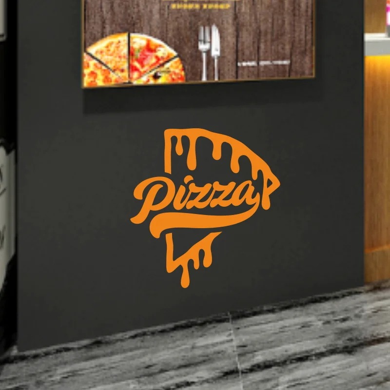 Pizza Wandt attoo Pizzeria Dekor Pizza Wanda uf kleber Lebensmittel Liebhaber Wand dekoration Vinyl Brief Fenster Dekor Aufkleber Pizza Aufkleber #19