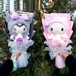Kuromi My Melody Hello Kitty Cinnamoroll Sanrioed Anime Doll Toy Plush Bouquet Valentine's Day Christmas Graduation Holiday Gif