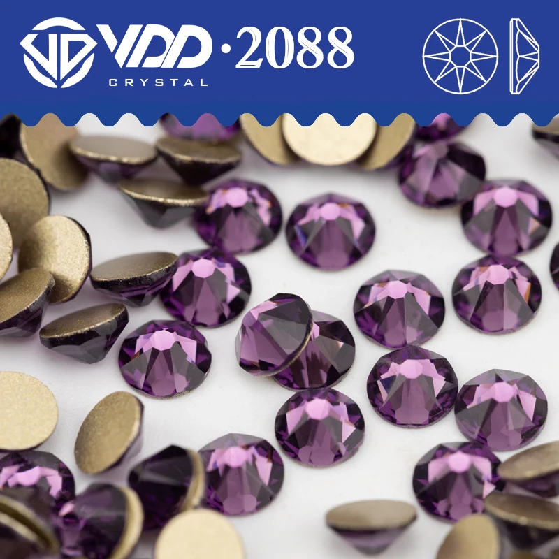 VDD SS16-SS30 Hoge kwaliteit AAAAA 2088 Steentjes Kristal Plaksteen 8 Grote 8 Kleine 16 gesneden Stenen Voor DIY Ambachten Nail Art Decoratie