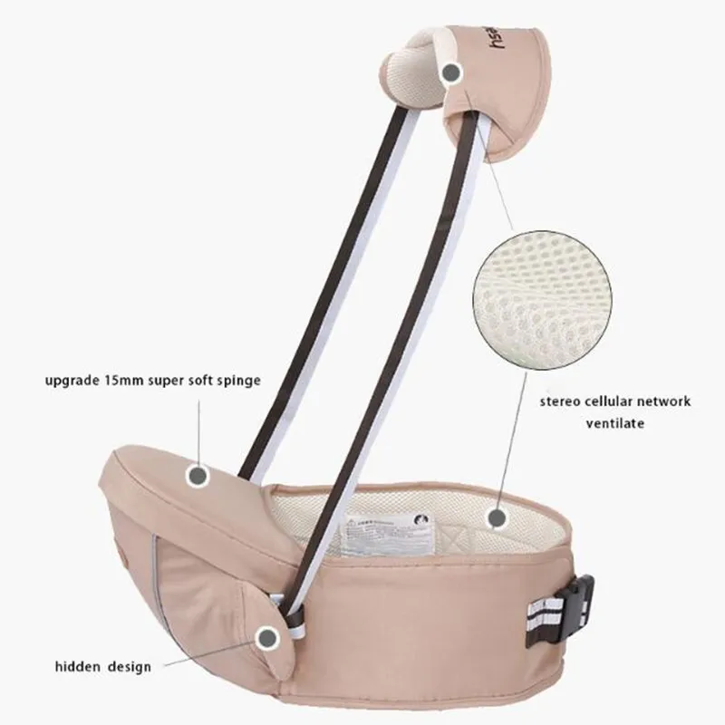 Ergonomic Hipseat Waist Stool Walkers Baby carrier Sling Hold Waist Belt Hipseat Belt Kids Infant Hip Seat Night reflex