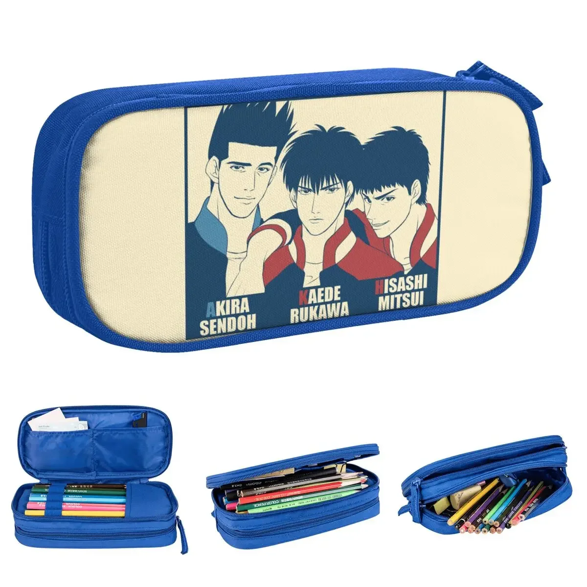 

Classic Slam Pencil Cases Sakuragi Hanamichi Sport Manga Pencil Pouch Pen Holder for Student Big Capacity Bag Stationery