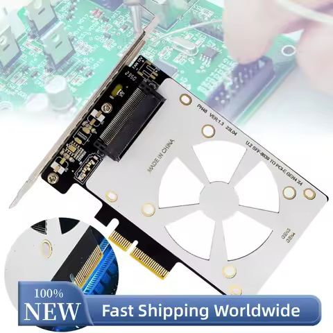 U2 to PCIe 4.0 x4 Riser Expansion Adapter Card 4000MB/s PCI-E Expansion Adapter Card Riser Card X4/X8/X16 Support U.2 NVME SSD