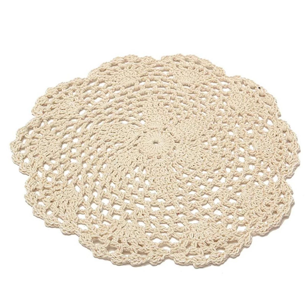 Lot de napperons ronds en coton vintage, en dentelle crochetée à la main, fleurs, Cowijk, accessoires d'artisanat décoratif de table domestique, 12 pièces