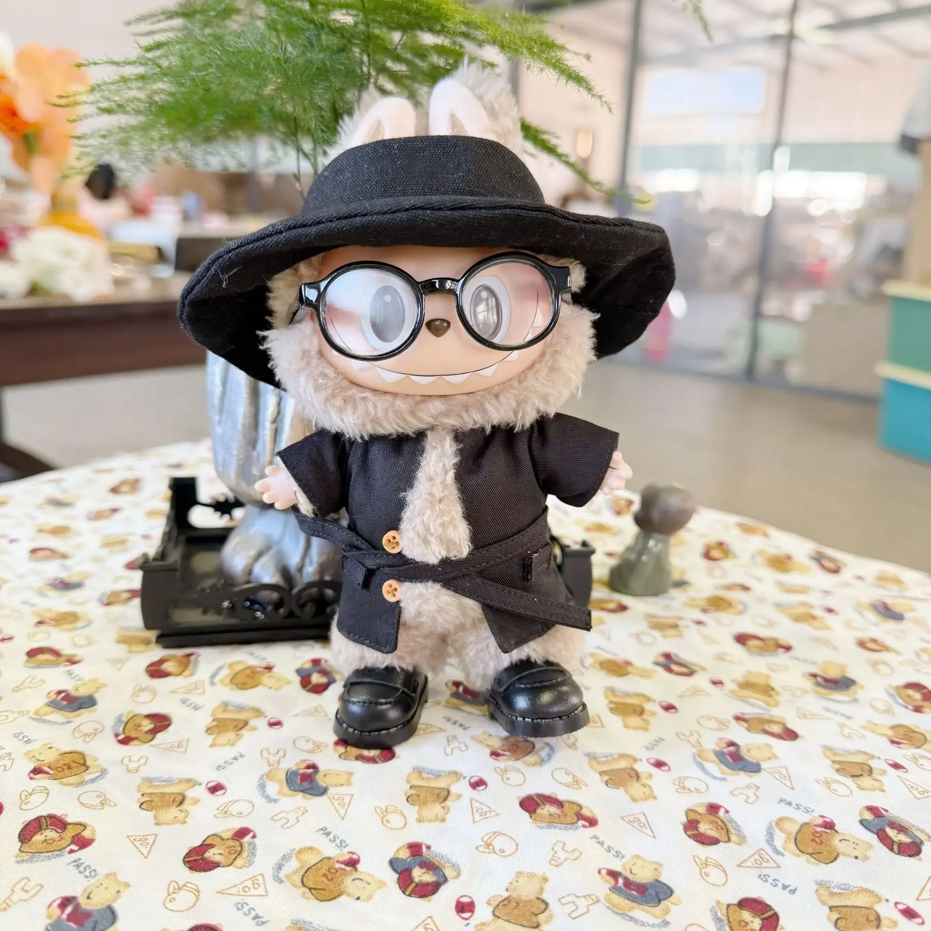 For 15/17cm Labubu Doll Fashion Windbreaker Set Stylish Ropa Labubu Outerwear Jacket Contemporary Doll Accessories