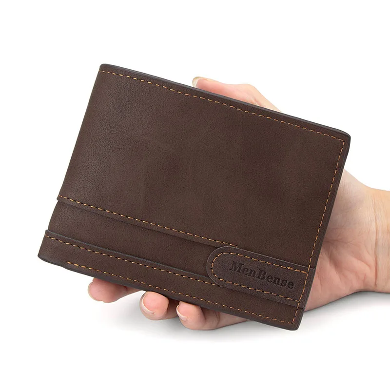 Card Wallets Men’s PU PU Leather Wallet  Short Bifold Coin Purse Vintage Purses for Cash & Cards Ulti Functional Wallet