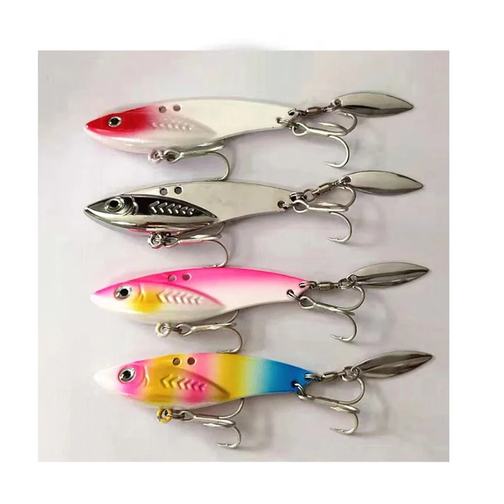 4pcs 5g/10g/14g/21g/30g VIB Fishing Lure for Sea Bass Spanish mackerel Fishing Bait Vib Mirror Polished Metal Artificial Tackle