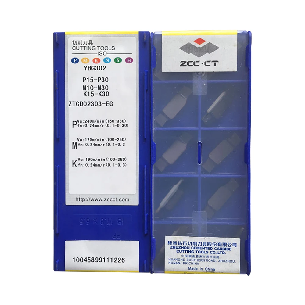 

100% Original ZTCD02005/ZTCD02302/ZTED02502 EG YBG212/YBG302 Precision Grooving & Turning Blades