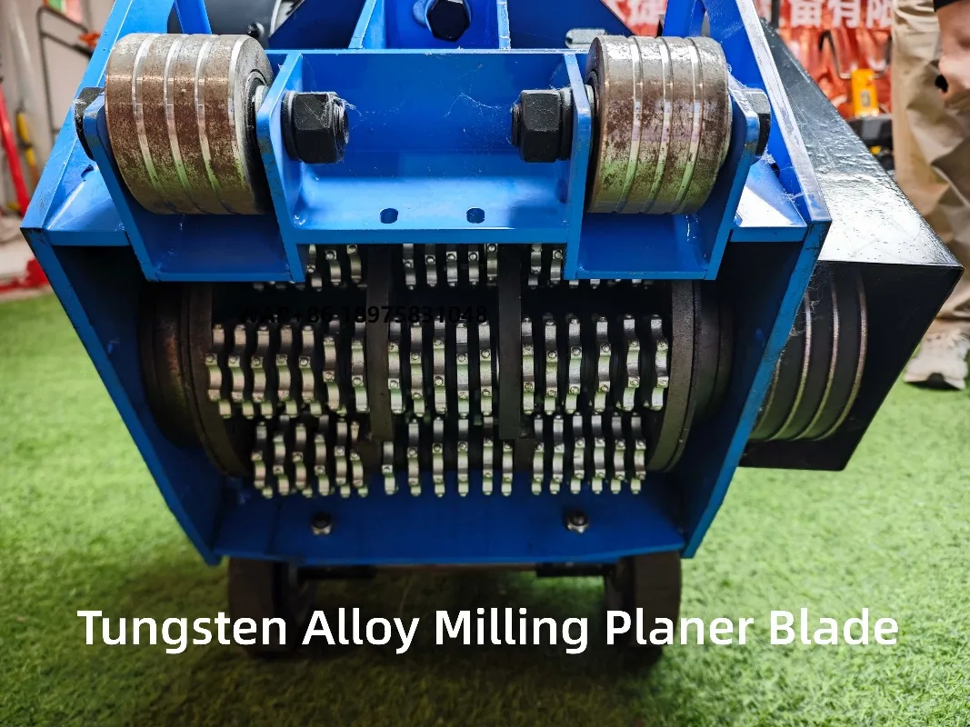 

Concrete surface scarifier, construction small road scarifier, roller series, motor 7.5KW/2.2KW power short model