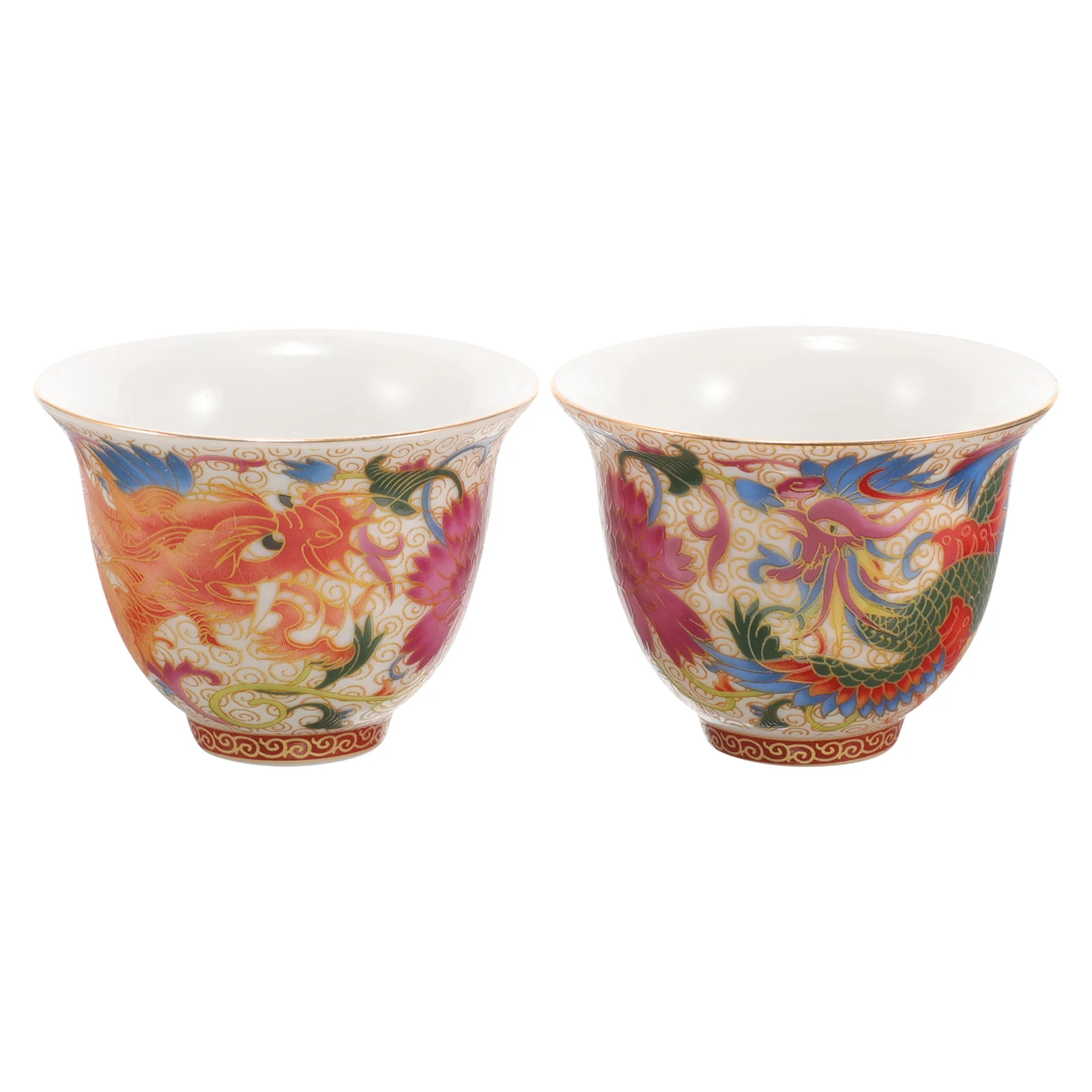 

1Pair Dragon Classic Chinese Wedding Tea Cups Ceramic Vintage Design for Tea Wine Drinking Set Gift