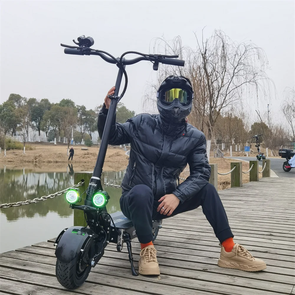 

2024 New Scooter 60V 5600w 6000w 11 Inch Off Road Dual Motor Foldable Electric Scooter 85km/h Adults E Scooter With Seat