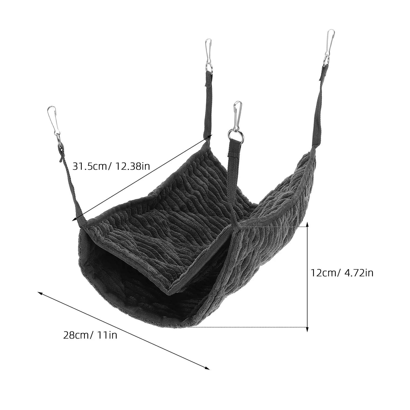 Large Ferret Hammock Chinchilla Hanging Tunnel Bed for Cage Cat Grey Animal Hideouts view 4