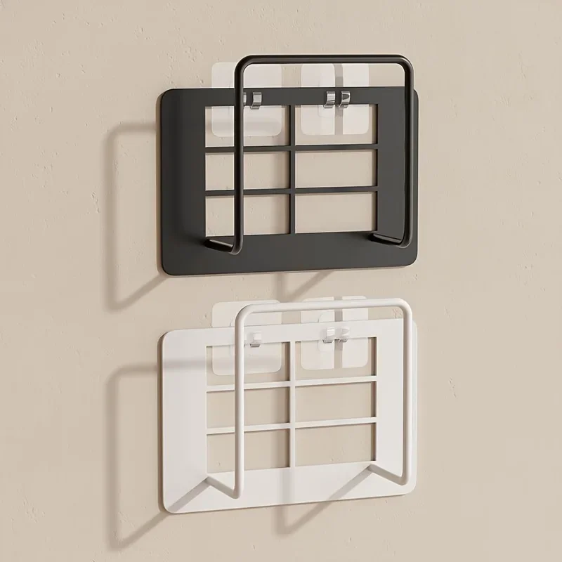 1pc No Drill Wall Mount Router Shelf, Iron Holder Easy Install Space Saving for WiFi Modem Box Storage, Home Office Bedside