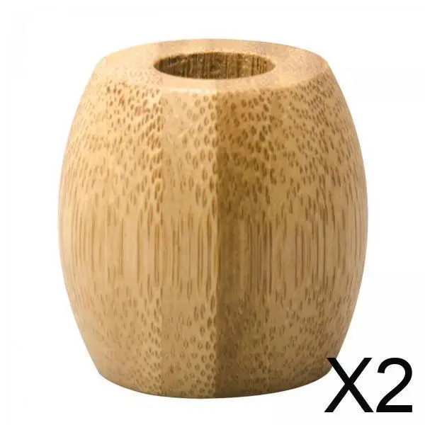 

Double Sided Manual Razor Holder Shaver Rack Stand Compact Bamboo Organizer for Bathroom Shaving Accessories