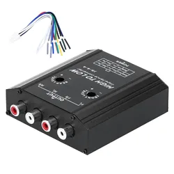 Car Speaker to  Line 12V 4 Channel Audio Impedance Converter High to Low  Line Car Stereo Radio Speaker Frequency Filter