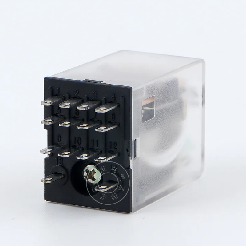 Small Relay Intermediate Electromagnetic Relay HH52P/53P/54P/62P/JQX-13F/64P 12V24V With Base