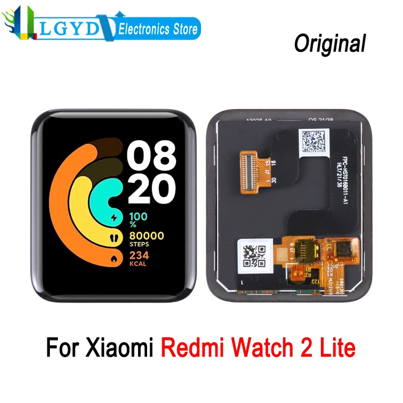 1.55 Inch LCD Screen For Xiaomi Redmi Watch 2 Lite Smartwatch Display with Digitizer Full Assembly Replacement Part