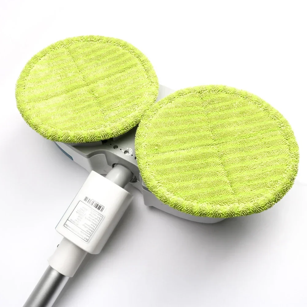 6PCS Rotonda Avvolgimento Verde Panno per Lavare 16 centimetri Mop Elettrico Panno di Ricambio Cuscinetti In Microfibra Adatto Per Hurricane Mop