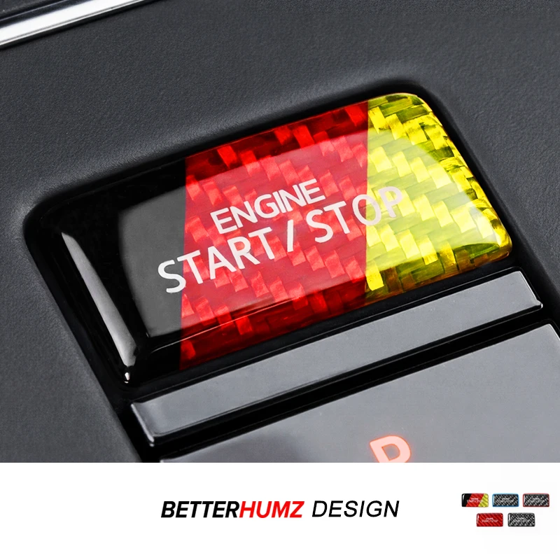 Echte Kohlefaser für Volkswagen VW Golf 8 MK8 2021 2022 2023 Motorstart-Stopp-Knopf Abdeckung Zierleiste Aufkleber Auto-Innenraumzubehör