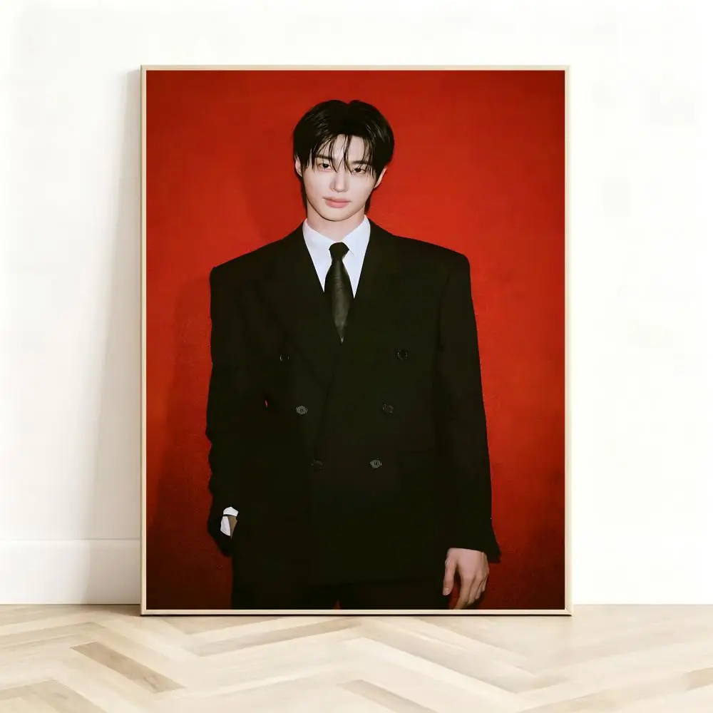 Handsome Celebrity B-Byeon Woo-Seok Poster Classic Self-Adhesive PP Wall Sticker for Living Room Bar Decor Gift
