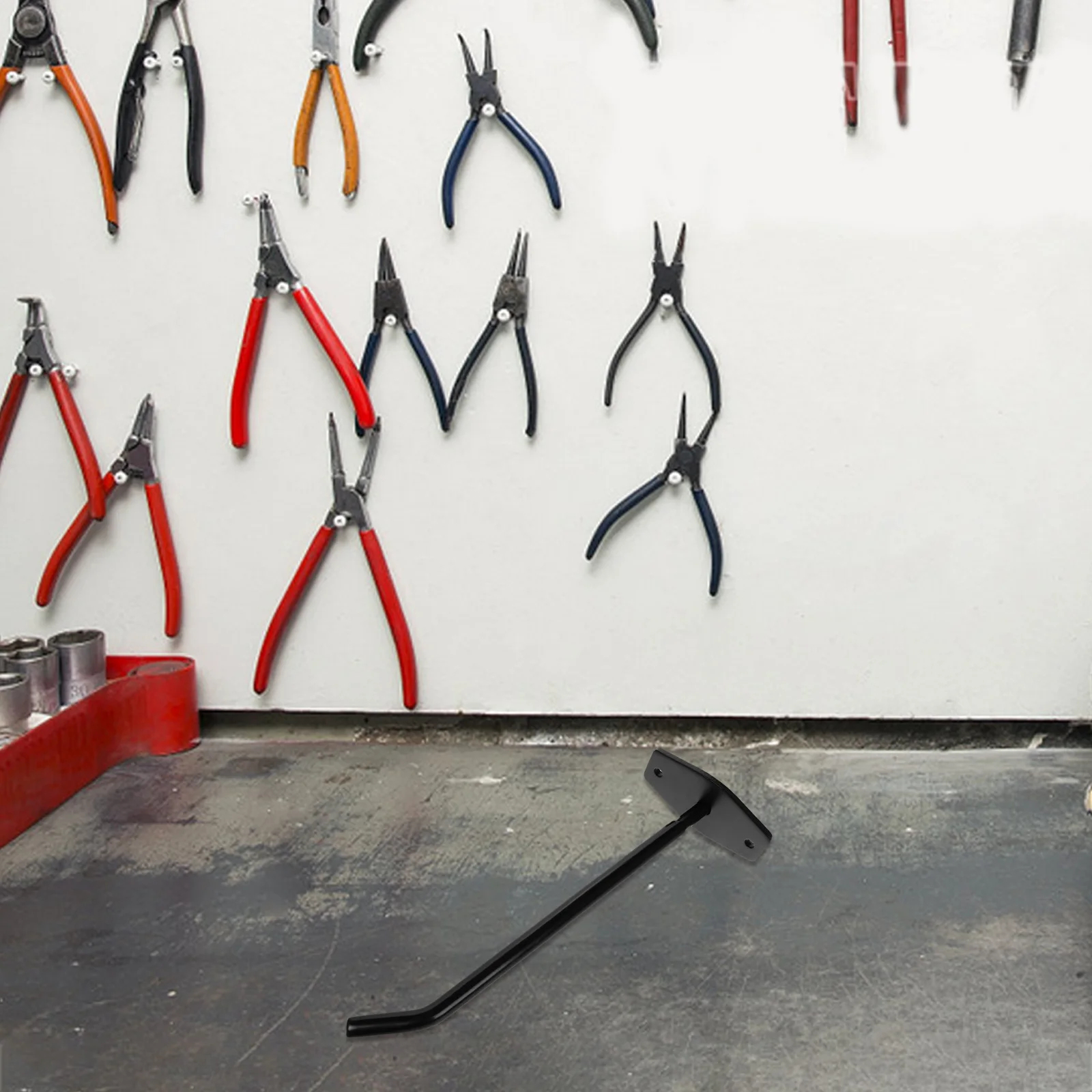 

Heavy Duty Storage Rack Hooks Bike Ladder Tire Chair Black Wall Mount Tool Organizer Utility Hanger Garage Parts