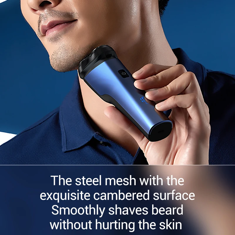 Deerma TX100 Electrical Rotary Shaver for Men 3D Floating Blade Washable Type-C USB Rechargeable Shaving Beard Machine