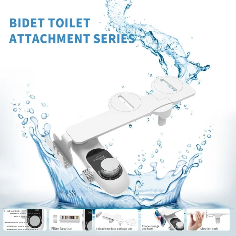 Feminine Hygienes Bidet Attachment with Adjustable Water Flows ABS Female Bidet Sprayer Tool for Home & Hospital Use