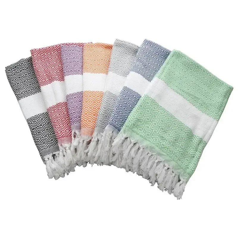 43 Turkish Sports Sauna Bath Towel with Tassel Soft Terry Cloth Adult Beach Towel Extra Large Peshtemal Women Winter Scarf