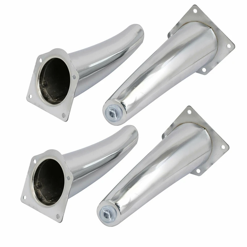 

130mm Height Metal Screw Mounted Cabinet Leg Feet Stand Silver Tone