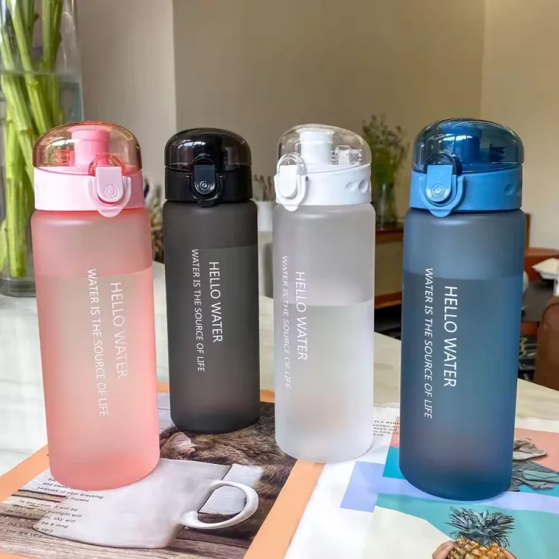 780ml Sports Transparent Water Bottle Portable Gym Travel Clear Leakproof Drinking Bottle Frosted Bottle