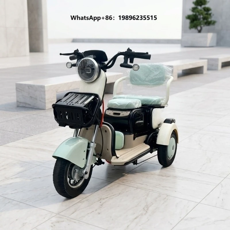 Popular and Best-selling Electric Tricycles with 650W Power 60V Voltage 30-50Km/h Speed 2-Passenger Capacity
