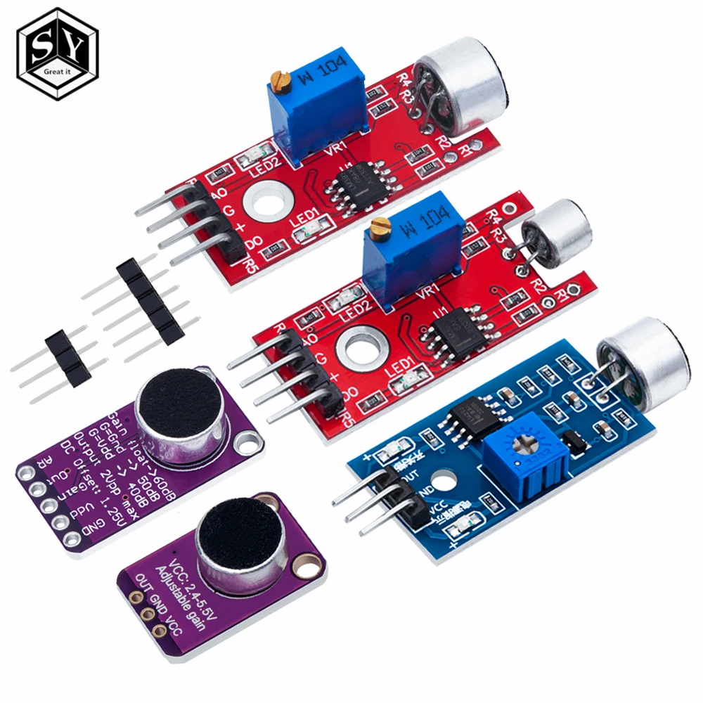 Selling Sound sensor module sound control sensor MAX4466 MAX9814switch detection whistle switch microphone amplifier For Arduino