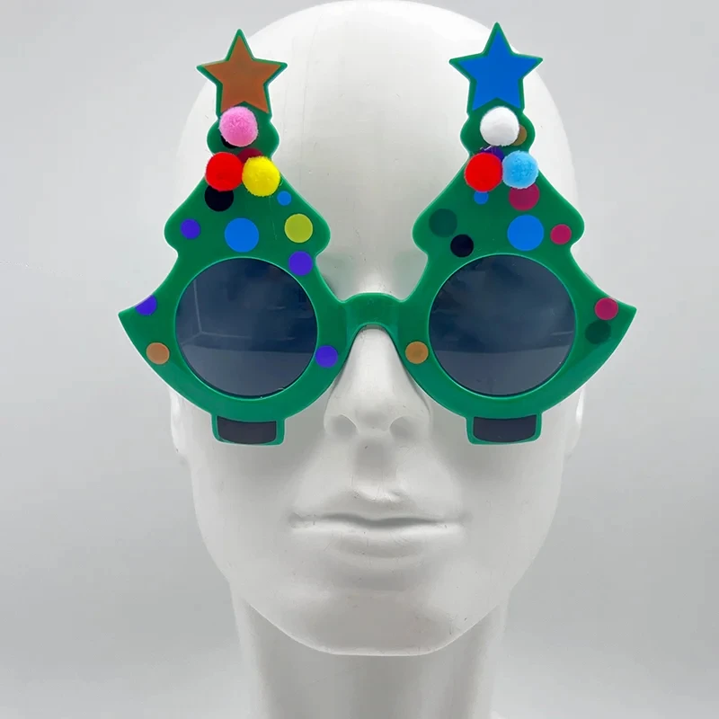نظارات فيلم المرعب المهرج التأثيرية شجرة عيد الميلاد الخضراء جوكر النظارات الشمسية للجنسين هالوين كرنفال الدعامة نظارات الملحقات #2