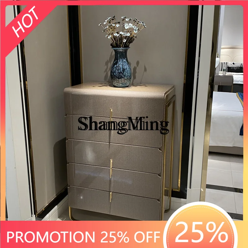 

Шкаф с пятью ящиками в стиле лёгкой роскоши, в стиле постмодерн, минималистичный, для вилл, больших и малых квартир, для хранения вещей.