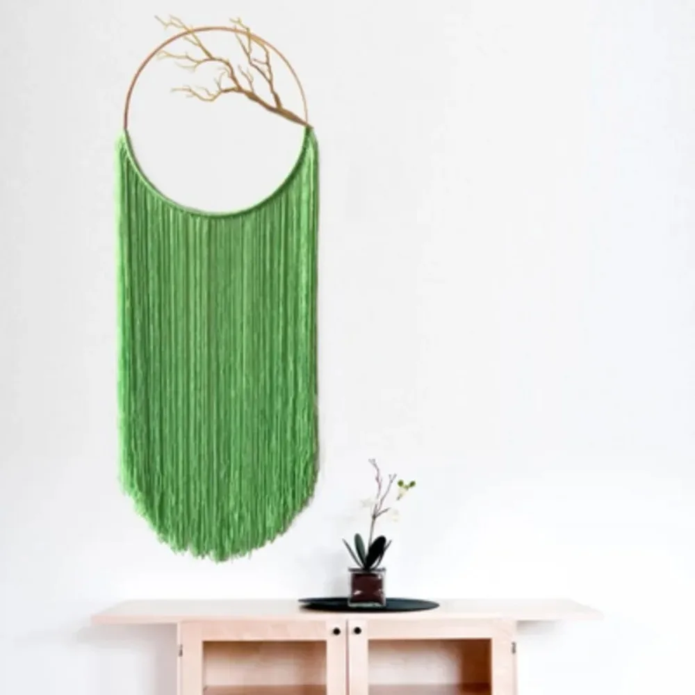 

Macrame Wall Hanging Handmade Dream Catcher Nordic Fringed Wall Tapestry Boho Decor For Livingroom Wedding