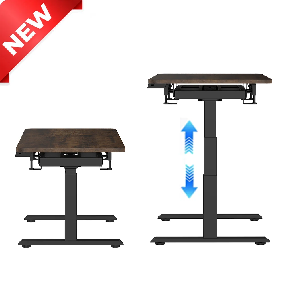 80KG Load Electric Adjustable in Height and Width Table Stand up Sit Down Desks Standing Electric Table Frame with Dual Motor