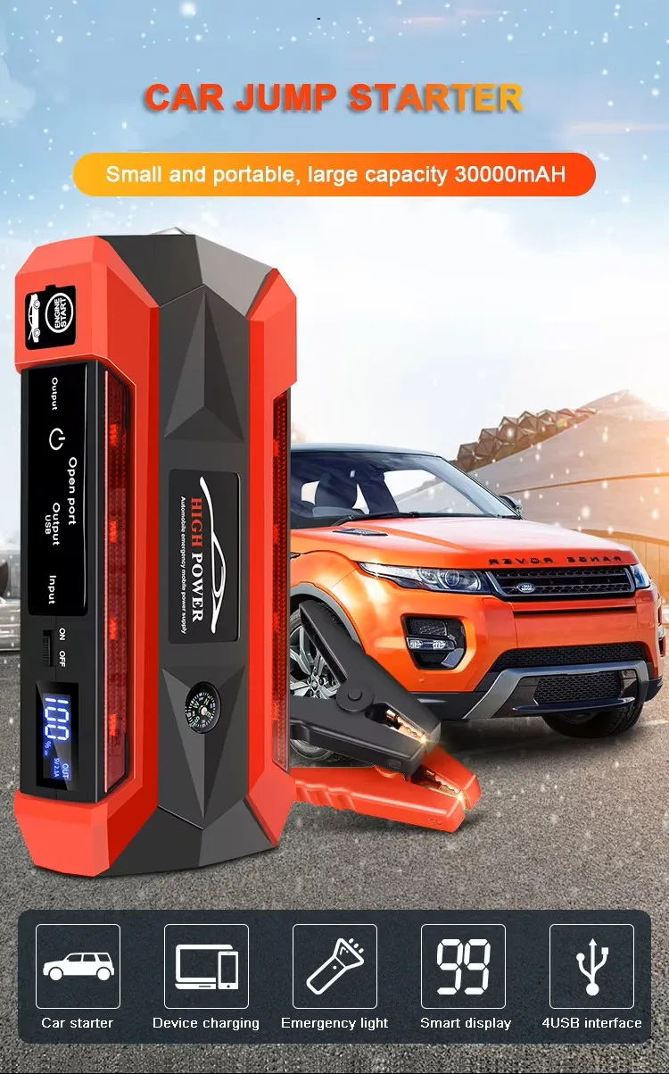Car Jump Starter Portable Roadside Emergency Rescue Booster, Fit for Car Motorcycle SUV Truck 12V Vehicle Starting Device image 3