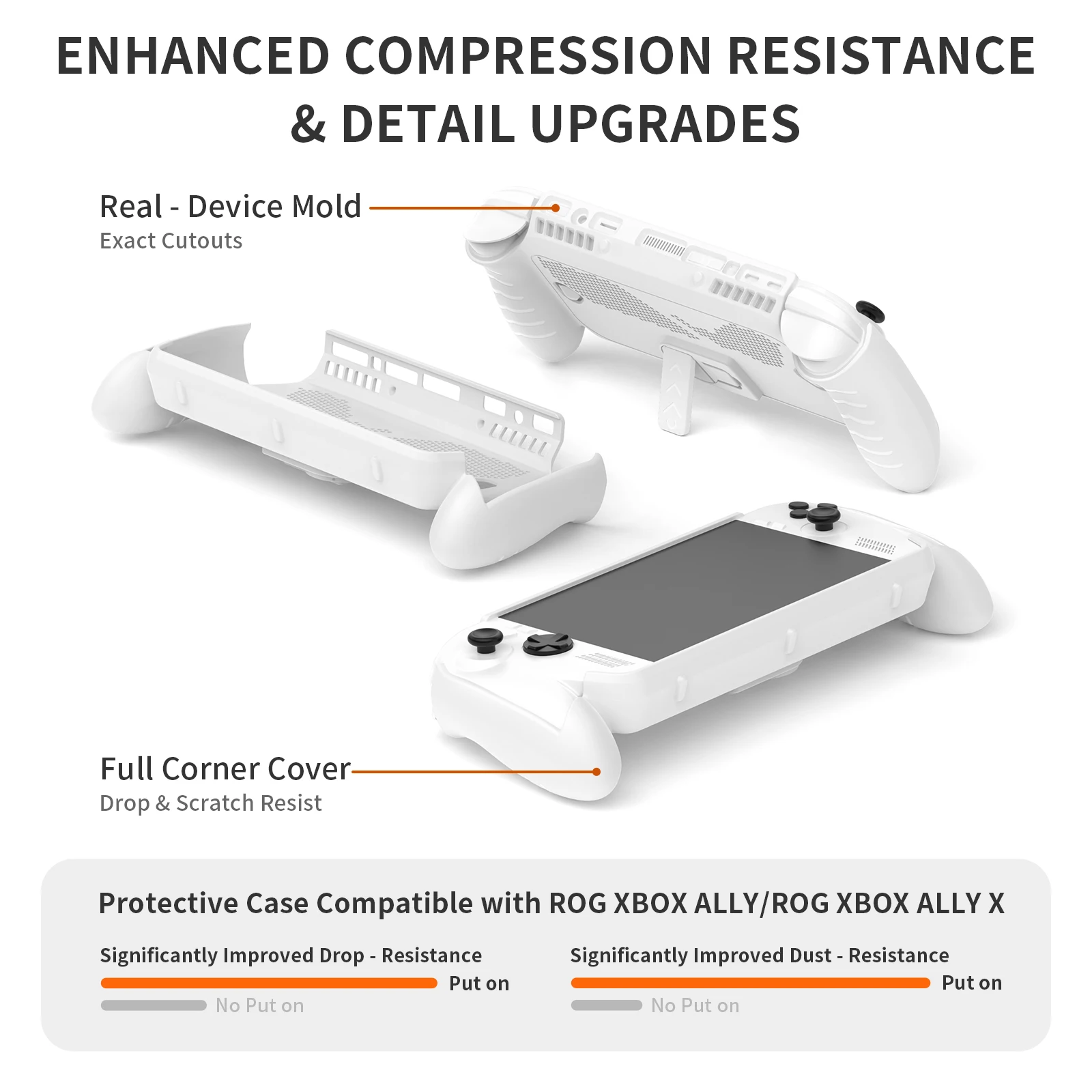 

Ergonomic Protectiv Cover Case for Rog Xbox Ally X/Ally Gaming Console,TPU Protective Case Cooling Shell Stand Holder with Stand