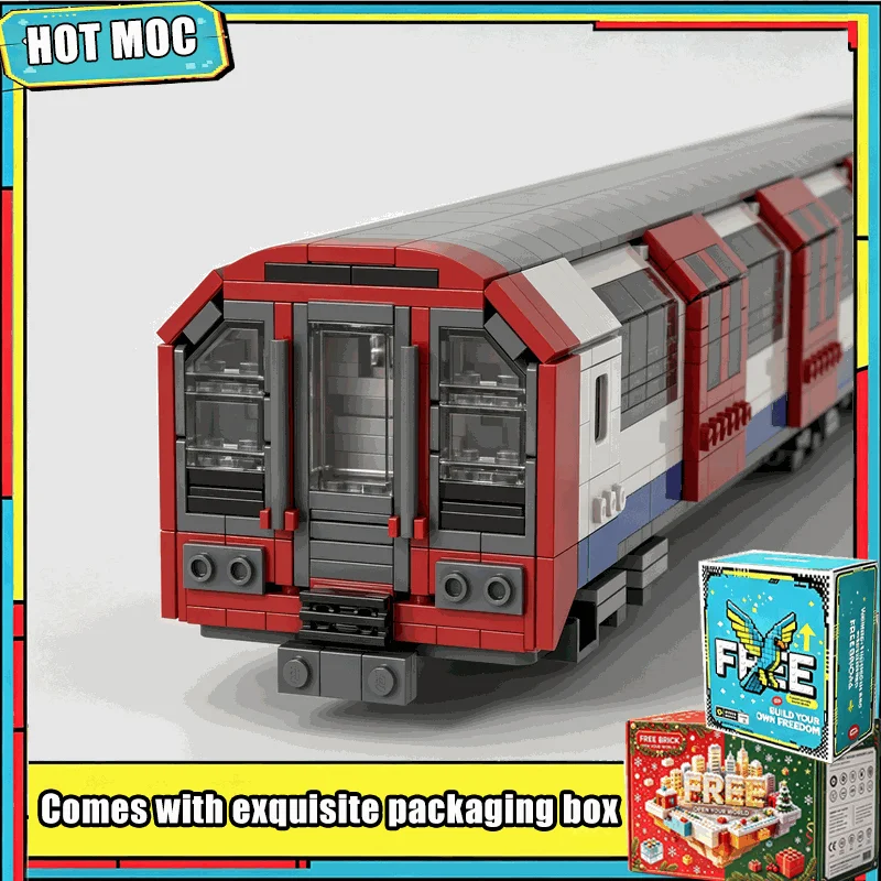 1155PCS City Subway Metro Train Model MOC Building Blocks Set DIY Assembly Commuter Railway Vehicle Educational Creative Gifts