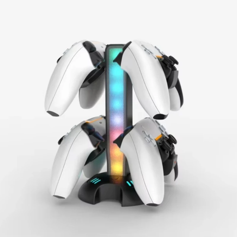 

Controller holder with charging station - Removable controller holder with lighting mode for gaming accessory storage