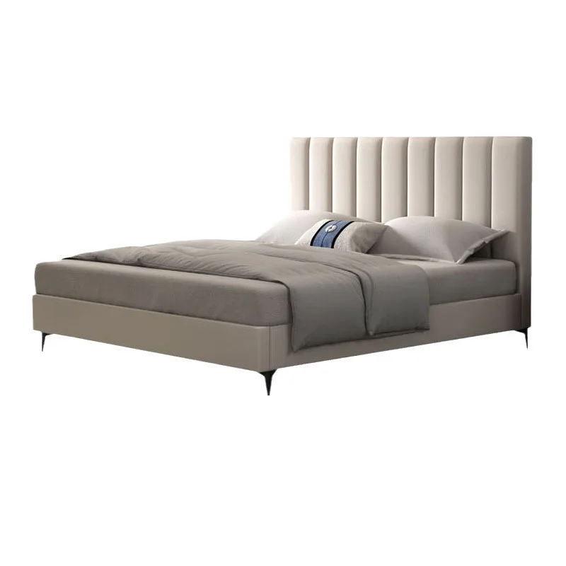 

Double bed 1.8 meters 1.5 Nordic modern minimalist storage solid wood