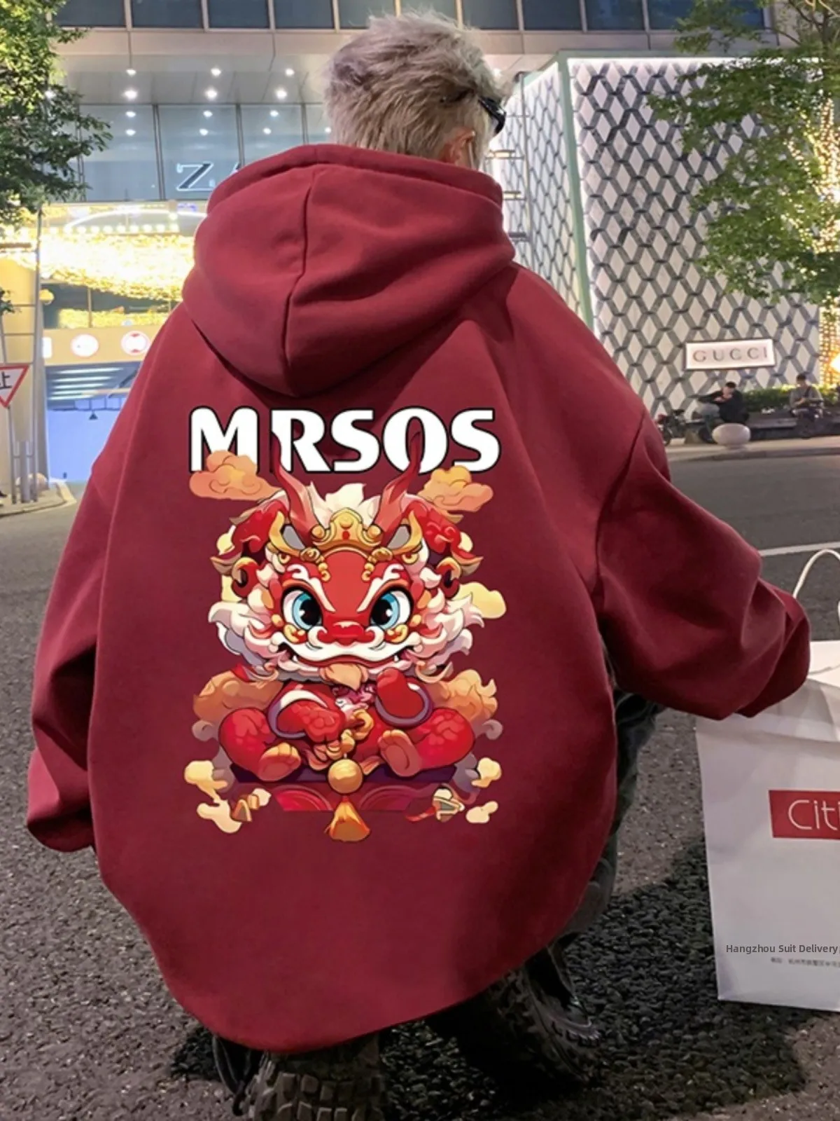 

Красная толстовка с капюшоном на флисовой подкладке для мужчин, утепленная, весенне-осенняя, оверсайз, в американском уличном стиле, повседневная, удобная, уличная одежда