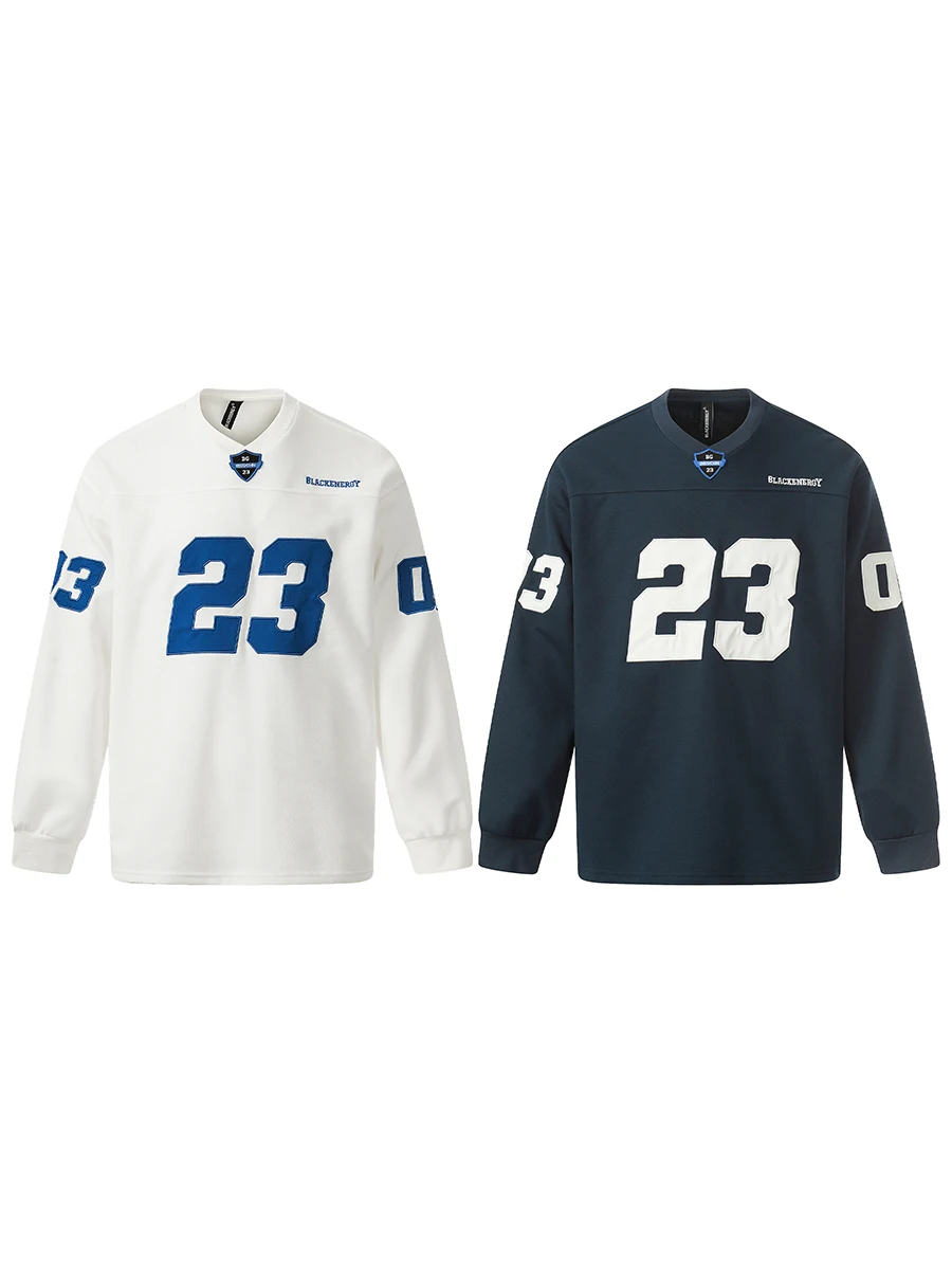 

Футболка TR Bruift American Street Heavyweight с длинным рукавом, свободного кроя, повседневная, базовый слой, с вышивкой, молодежная