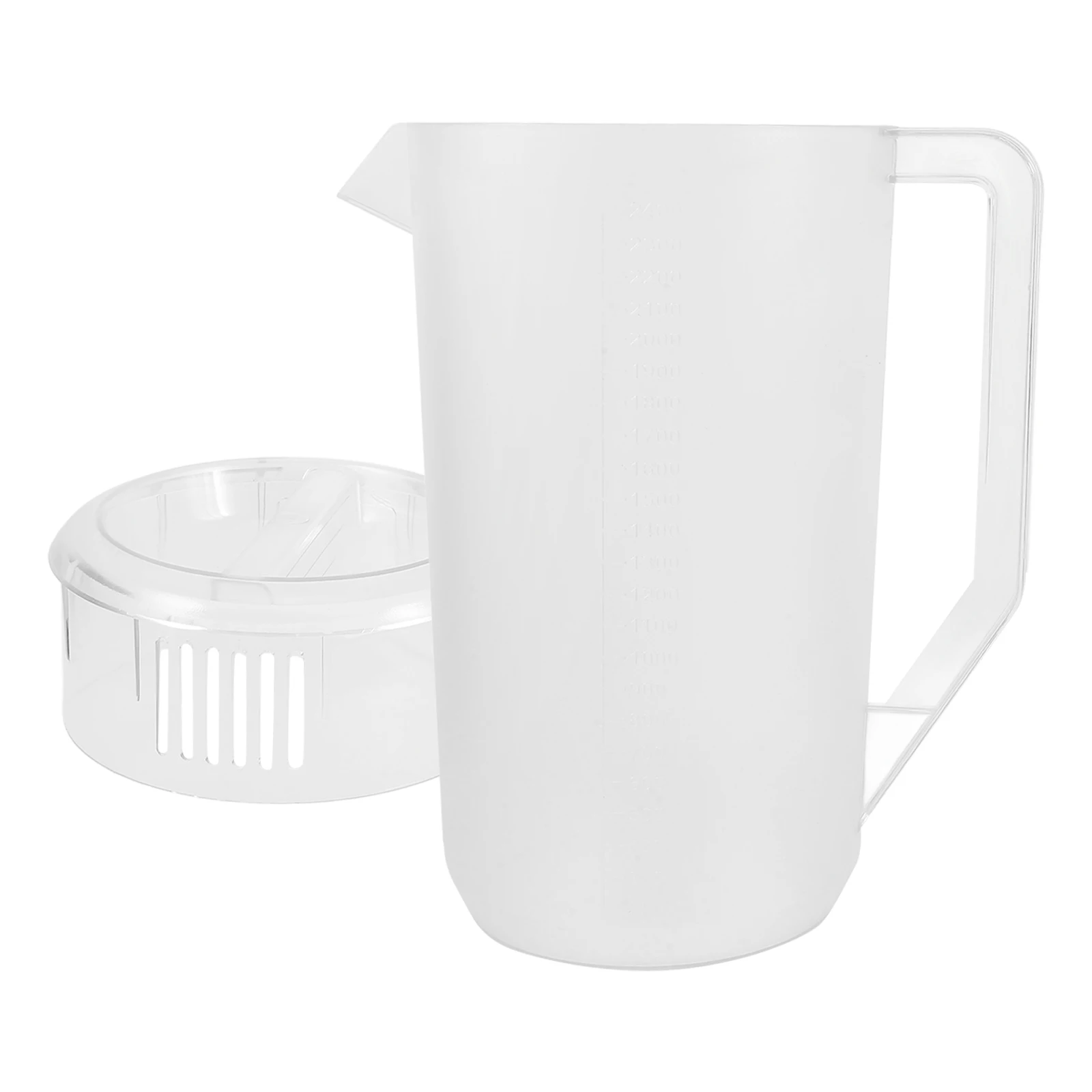 

Cold Water Pitcher Juice Jug Frosted Design Measurement Markings Keeps Beverages Cold Fresh Large Capacity Gatherings Reusable