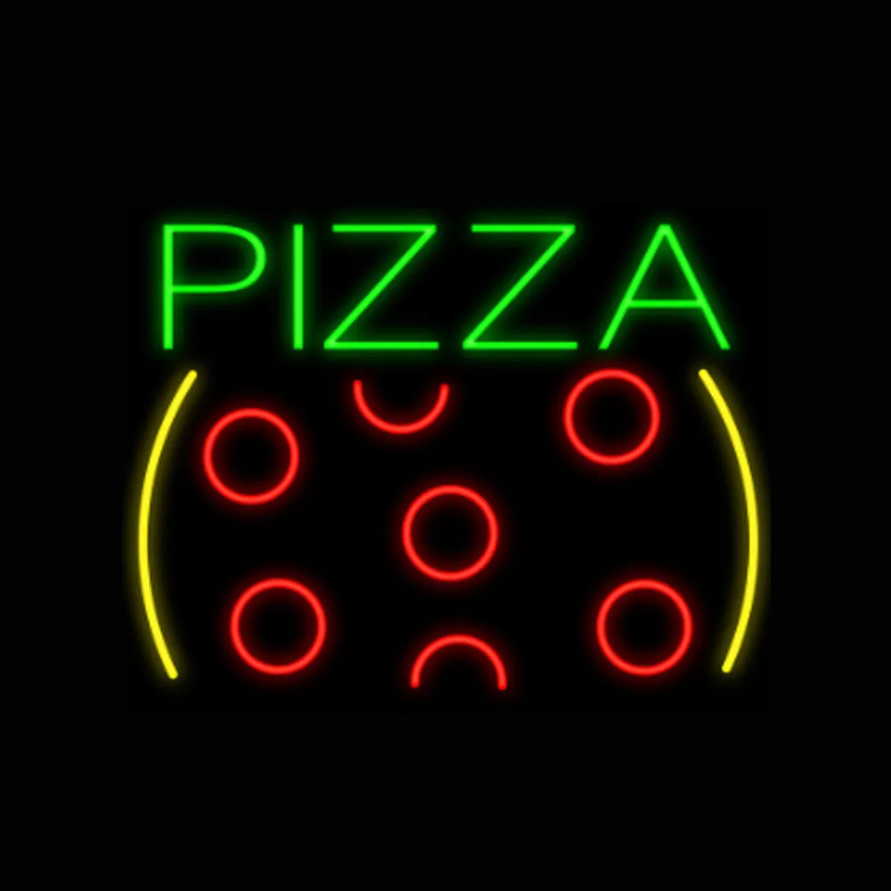 

PIZZA Neon Sign Light Custom Handmade Real Glass Tube Restaurant Store Advertise Room Decor Display Lamp On Wall 17"X14"