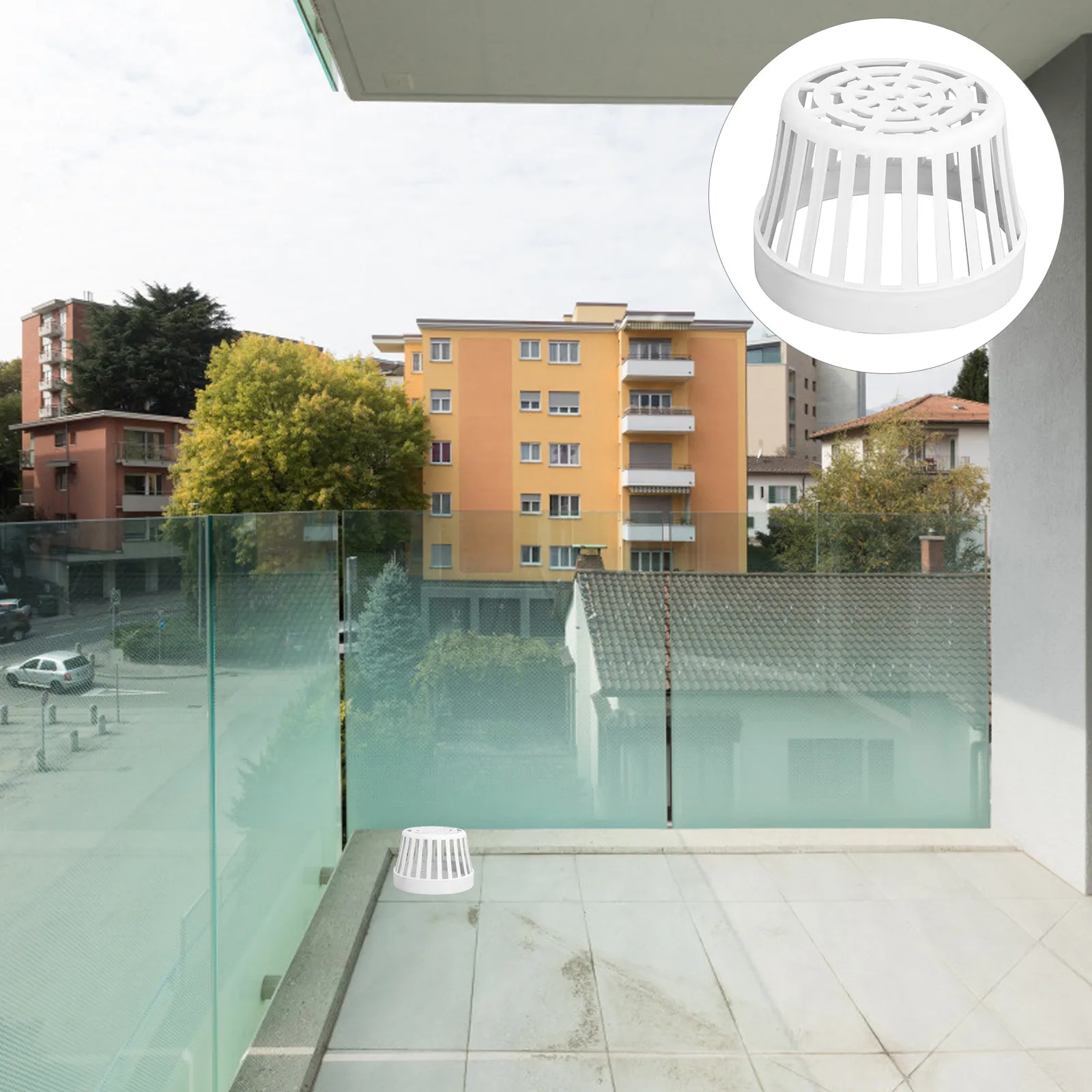 1Pcs Drainage Pipe Breathable Lid PVC Roof Floor Drain Filter Strainer for Garden Balcony Rooftop Protection