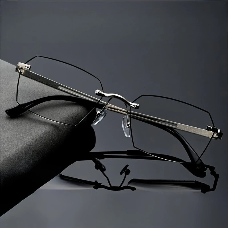 Modische, farbwechselnde Lesebrille im Business-Stil mit sechseckigem Rahmendesign, hochauflösende und langlebige Brille