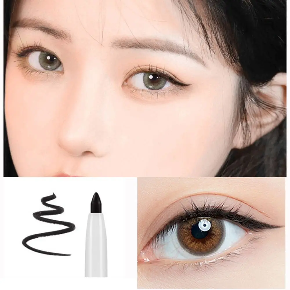 Waterproof Non-Smudge Cosmetics Korean Eyeliner Pen Eyeliner Gel Pencil Eye Liner Gel Pen Lying Silkworm Pencil with Sharpener