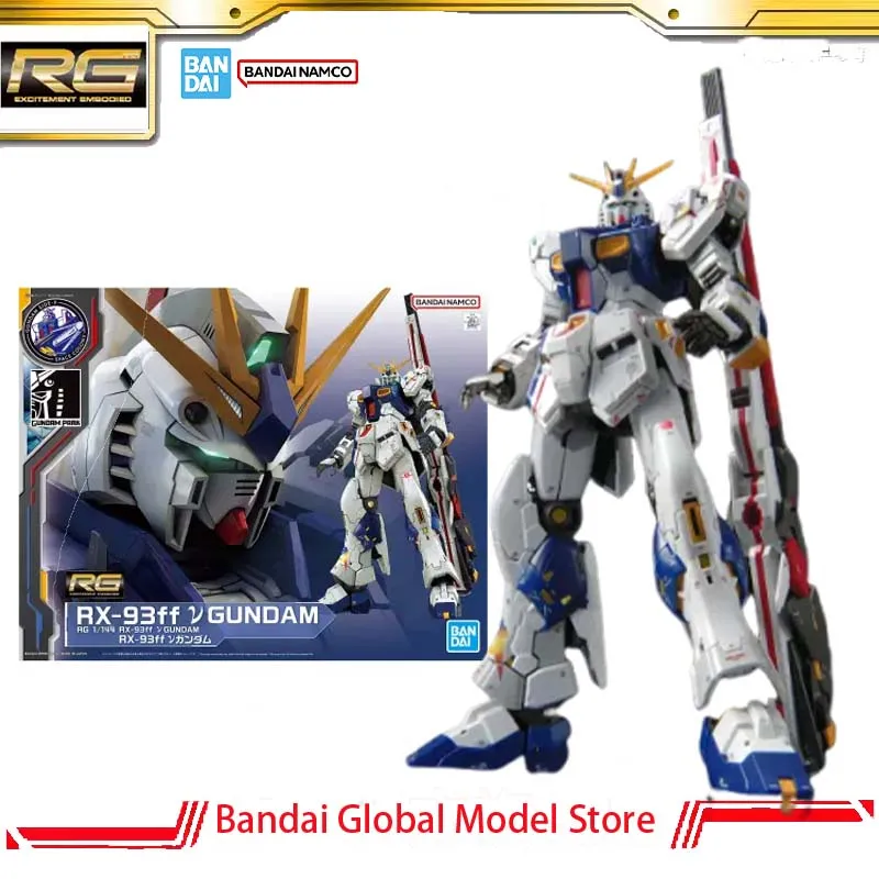Эксклюзивный набор моделей Bandai THE GUNDAM BASE RG1/144 RX-93ff ν Gundam, коллекционная сборная модель из аниме, подарок на Рождество.