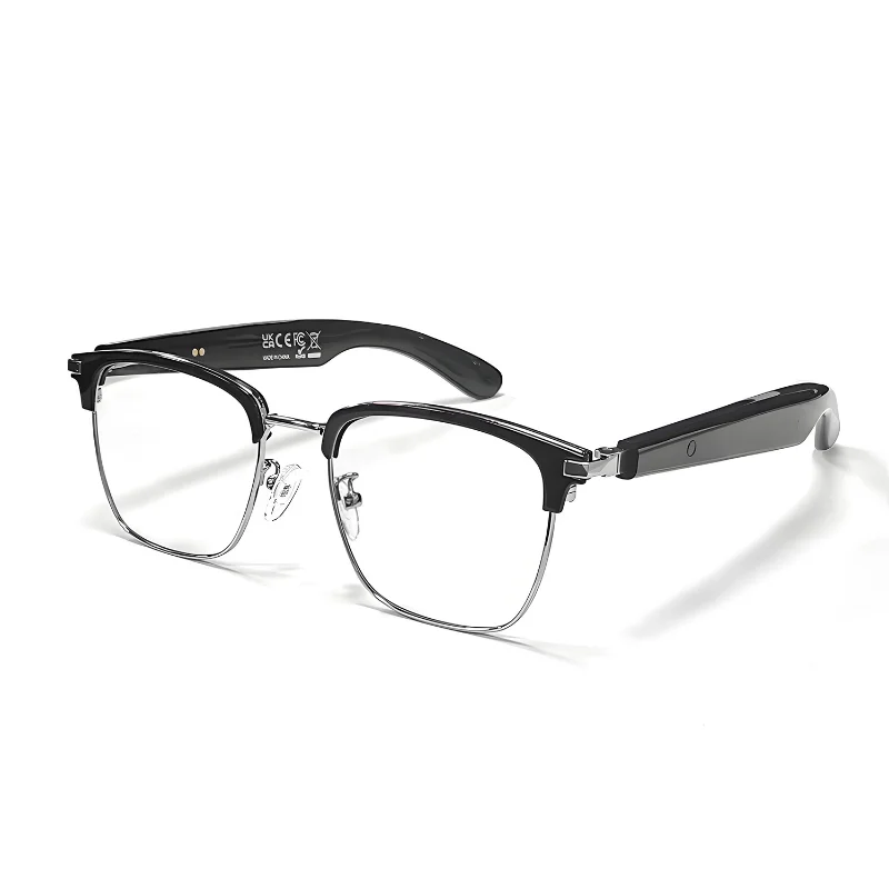 

Korean version ins square metal glasses, men's and women's models, retro plain business smart glasses