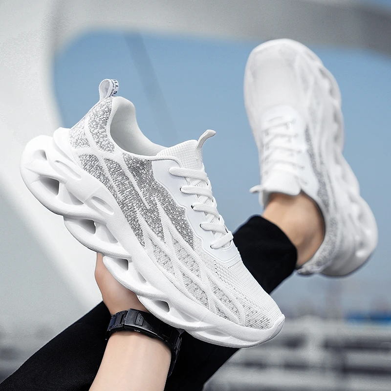 

YRZL Running Shoes Men 2025 Lightweight Breathable Mesh Non Slip Athletic Sports Shoes for Jogging Walking Gym Training